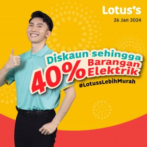 Lotus's Electrical Appliances Promotion Discount Up To 40% (26 Jan 2024 - 31 Jan 2024)