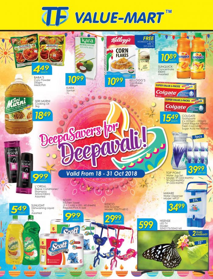 TF Value-Mart Deepavali Promotion Catalogue (18 October 2018 - 31 October 2018)