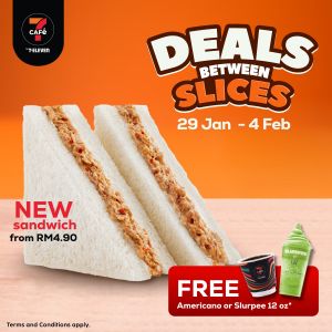 Craving Combos? FREE Slurpee/Americano with ANY Sandwich at 7CAFe (29 Jan 2024 - 4 Feb 2024)