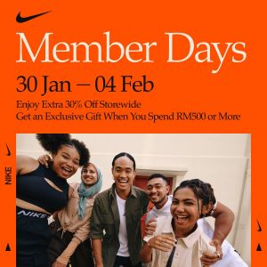 Nike Member Days Sale at Johor Premium Outlets (30 Jan 2024 - 4 Feb 2024)