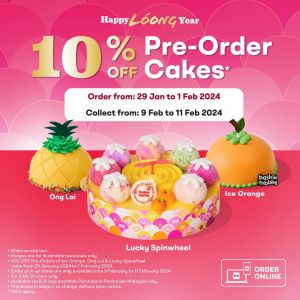 Baskin Robbins CNY Cakes 10% OFF Pre-Order Promotion (29 Jan 2024 - 1 Feb 2024)