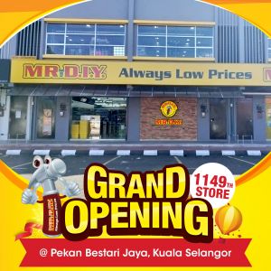 MR.DIY Pekan Bestari Jaya, Kuala Selangor Opening Promotion: Exclusive Deals and Exciting Offers Await!