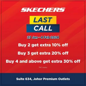 Skechers Sale at Johor Premium Outlets Up To 50% OFF (27 Jan 2024 - 4 Feb 2024)