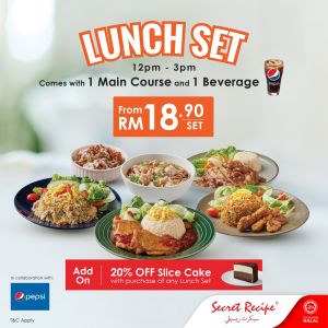 Secret Recipe Lunch Set from RM18.90