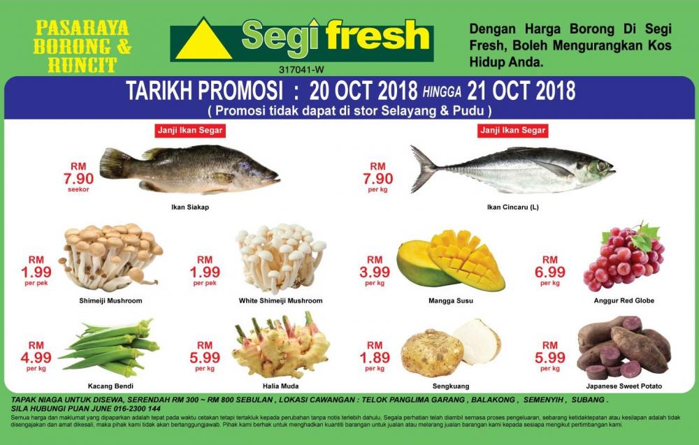 Segi Fresh Weekend Promotion (20 October 2018 - 21 October 2018)