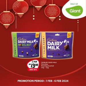 Giant Cadbury Chocolate Promotion (1 Feb 2024 - 6 Feb 2024)