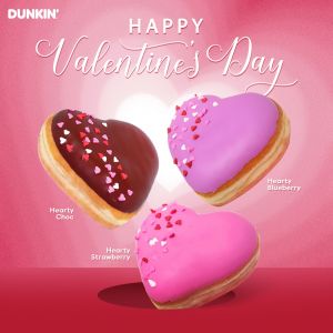 Dunkin Valentine's Donuts 2024: Indulge in Sweet Love with Hearty Choc, Strawberry, and Blueberry Delights!
