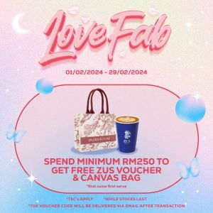 Padini Valentine's Deals 2024: Free Canvas Bag & Zus Voucher (1 Feb 2024 - 29 Feb 2024)