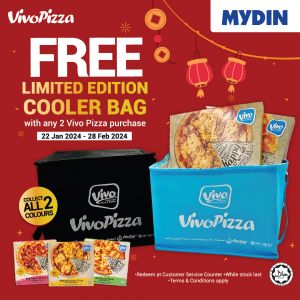 MYDIN FREE Limited Edition Cooler Bag with purchase of Vivo Pizza (22 Jan 2024 - 28 Feb 2024)