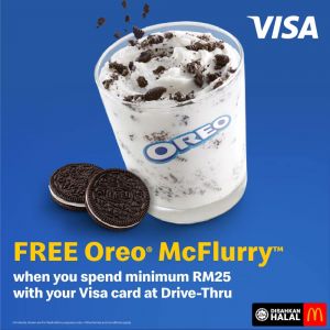 McDonald's FREE OREO McFlurry with Visa Card at Drive-Thru