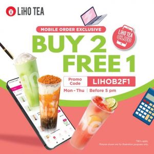 LiHO TEA BOGO! Buy 2 Get 1 FREE for Club Members!