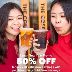Coffee Bean CNY Promotion 2024: 50% OFF Second Cold Brew (9 Feb 2024 - 12 Feb 2024)