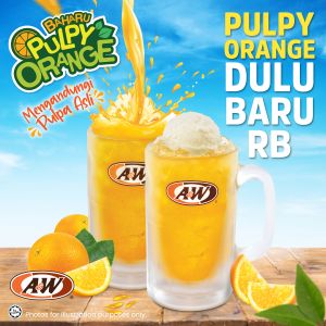 Quench Your Thirst with A&W's Refreshing Pulpy Orange Drink!
