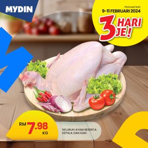 MYDIN Fresh Chicken Promotion (9 Feb 2024 - 11 Feb 2024)