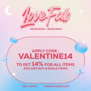 Love & Savings! Padini Online Valentine's Promotion 2024 14% OFF + Free Gifts (9 Feb 2024 - 18 Feb 2024)