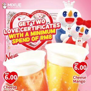 MIXUE Valentine's Day Treats 2024: New Drinks, Certificates & Cup Holders