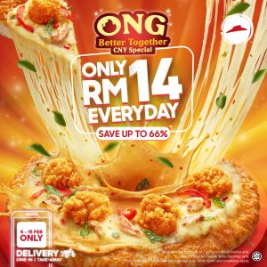 Celebrate CNY with Savings! RM14 Regular Pizza at Pizza Hut (valid until 15 Feb 2024)