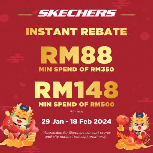 Skechers Chinese New Year Sale Up To RM148 Instant Rebate (29 Jan 2024 - 18 Feb 2024)