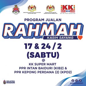 KK SUPER MART Jualan Rahmah Promotion at PPR Taman Intan Baiduri & PPR Pekan Kepong (17 Feb 2024 & 24 Feb 2024)