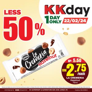 KK SUPER MART LA CREMERIA Hazelnut Ice Cream 50% OFF Promotion (22 Feb 2024)