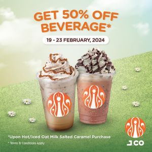 JCO 50% OFF Beverage Promotion (19-23 Feb 2024)