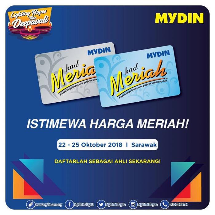 MYDIN Meriah Member Promotion at Sarawak (22 October 2018 - 25 October 2018)