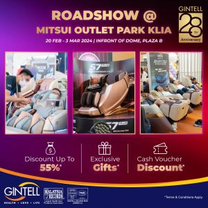 Gintell Roadshow Sale at Mitsui Outlet Park KLIA (20 Feb - 3 Mar 2024)