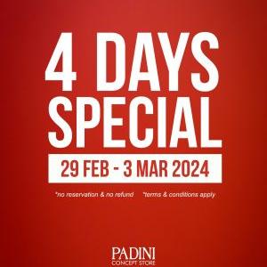 Padini 4-Day Clearance Sale! Huge Discounts at All Stores (29 Feb - 3 Mar 2024)