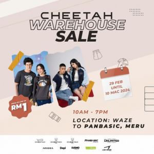 Cheetah Warehouse Sale: Huge Discounts (29 Feb - 10 Mar 2024)