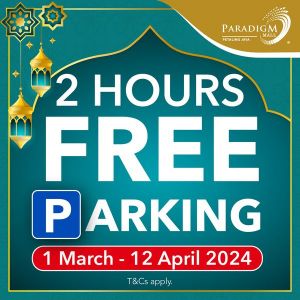 Paradigm Mall PJ FREE Parking (1 Mar - 12 Apr 2024)