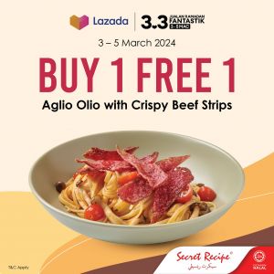 Secret Recipe Lazada 3.3 Sale 2024: Buy 1 Get 1 FREE Main Course & More!