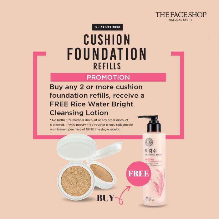 THEFACESHOP FREE Rice Water Bright Cleansing Lotion (1 October 2018 - 31 October 2018)