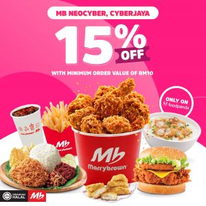 Marrybrown Neocyber, Cyberjaya Opening Promotion on FoodPanda