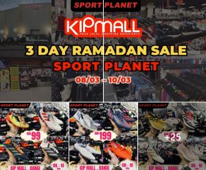 Sport Planet Ramadan Sale! Up to 80% OFF at KIPmall Bangi (8-10 Mar 2024)