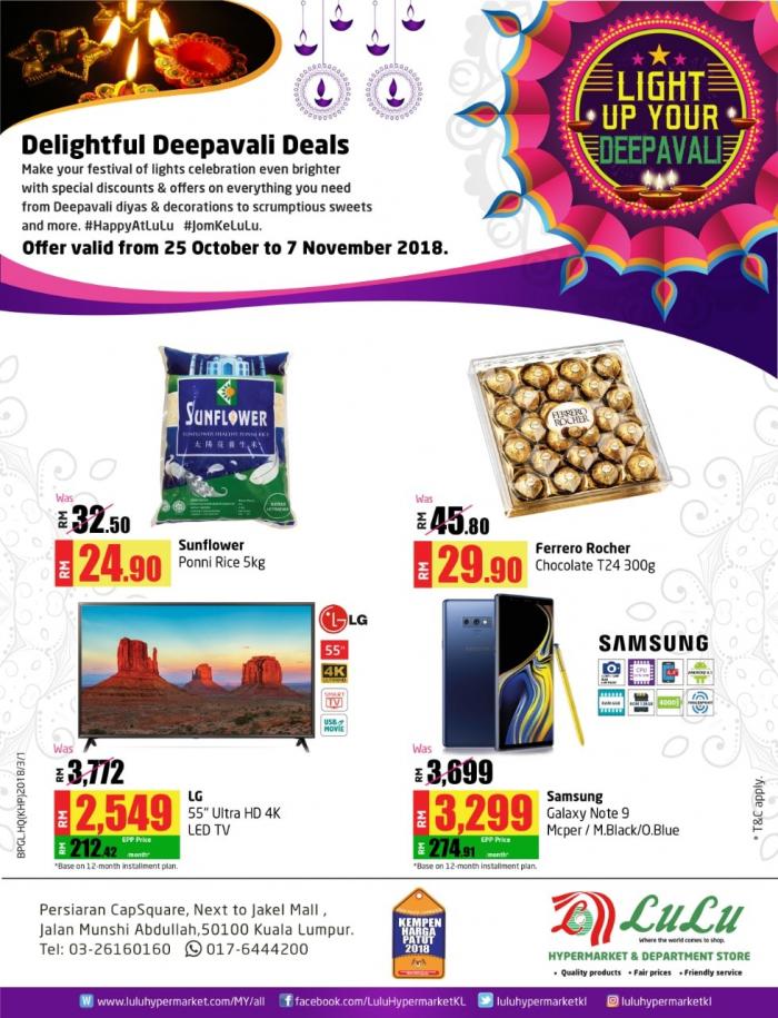 LuLu Hypermarket Deepavali Promotion Catalogue (25 October 2018 - 7 November 2018)
