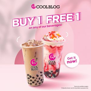 Coolblog Buy 1 FREE 1 Drink Promotion (Ends 14 Mar 2024)