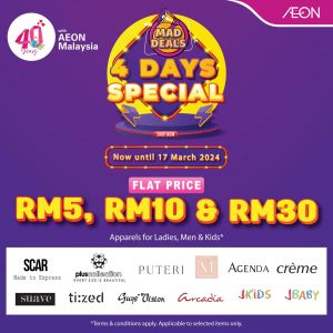 AEON Mad Deals Promotion (14-17 Mar 2024)