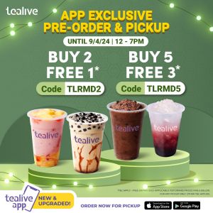 Tealive Ramadan Bundle Promo: Buy 2 FREE 1 & Buy 5 FREE 3 (until 9 Apr 2024)
