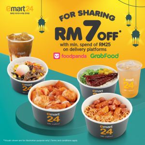 Emart24 RM7 OFF Promotion on FoodPanda & GrabFood