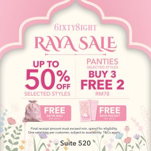 6IXTY8IGHT Raya Sale Up To 50% OFF at Johor Premium Outlets (21-31 Mar 2024)