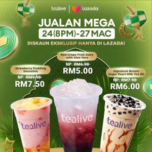 Tealive Lazada Mega Sale: Quench Your Thirst for Less! (24-27 Mar 2024)