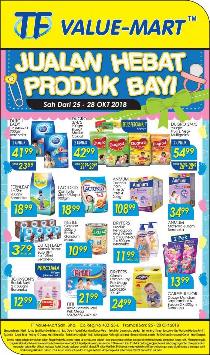 TF Value-Mart Baby Products Promotion (25 October 2018 - 28 October 2018)