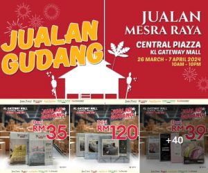 Jean Perry Warehouse Sale: Huge Discounts on Bedding Essentials at KL Gateway Mall (26 Mar - 7 Apr 2024)
