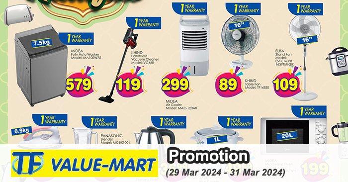 TF Value-Mart Hari Raya Electrical Items Promotion (29-31 Mar 2024)