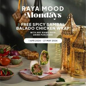 San Francisco Coffee FREE Spicy Sambal Balado Chicken Wrap Promotion (every Monday)