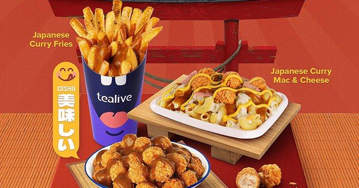 Tealive EATS Unleashes Japanese Curry Cravings! Fries, Mac & Cheese, Popcorn Chicken!