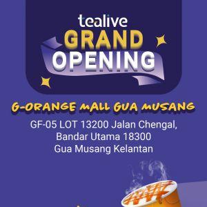 Tealive G Orange Mall Gua Musang Grand Opening Promotion: Buy 1 Free 1 & Exclusive Gifts!