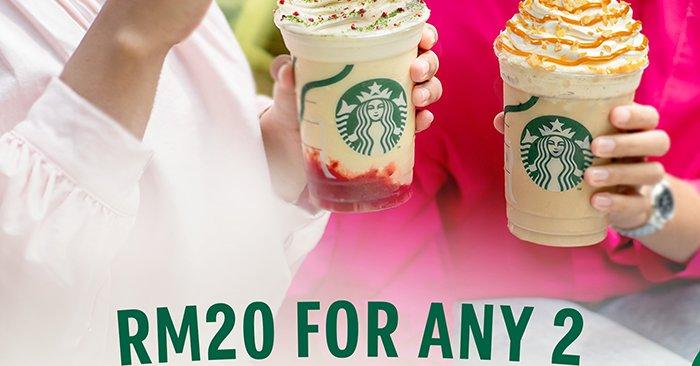 Starbucks Weekend Promotion: Enjoy 2 Grande Frappuccinos for Just RM20 - April Saturdays & Sundays!