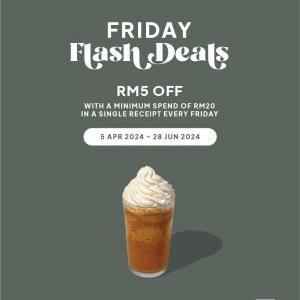 San Francisco Coffee Friday Promotion: RM5 OFF with RM20 spend (every Friday)