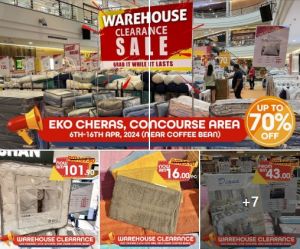 Home's Harmony Warehouse Clearance Sale at EkoCheras Mall (6-16 Apr 2024)